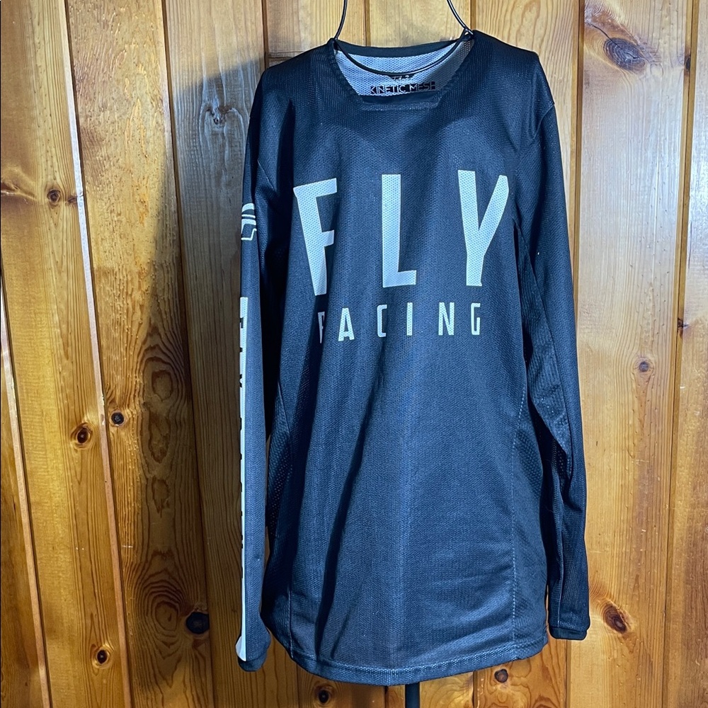 Fly Racing Black Long Sleeve Jersey kinetic mesh size small dirtbike moto bike